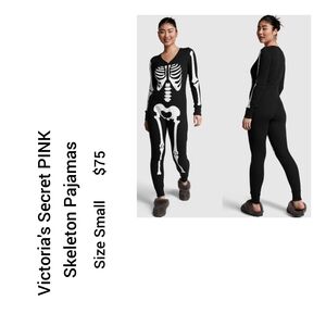Victoria's Secret PINK Skeleton Pajamas Size XL